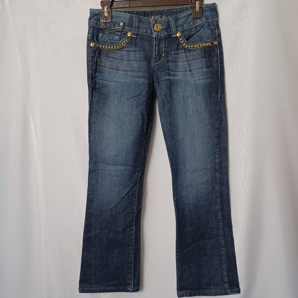 GUESS Daredevil Boot-Cut Dark Wash Denim Jeans. Size 27 - Picture 1 of 16